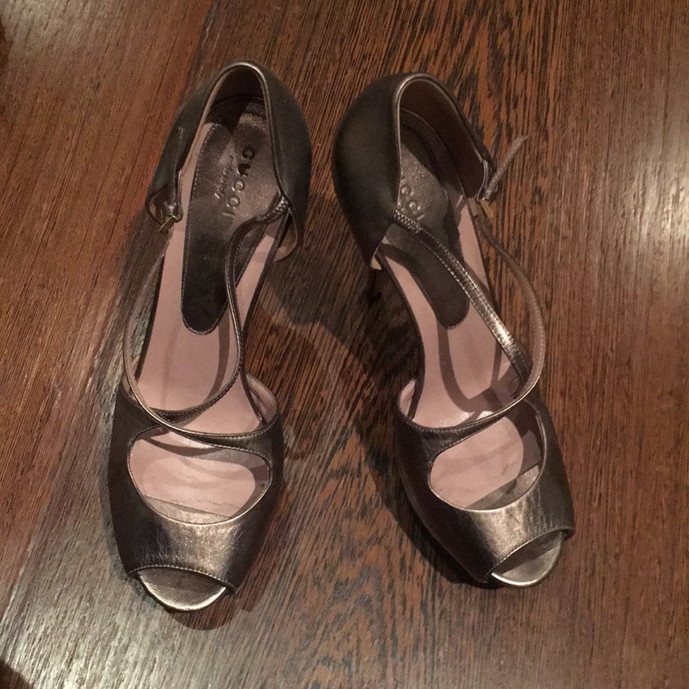 Bronze GUCCI platform Sandals